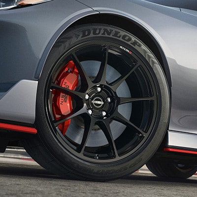 Close up of 2024 Nissan NISMO Z tire