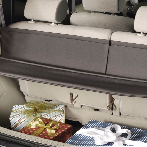 Nissan Cube cargo space filled with presents