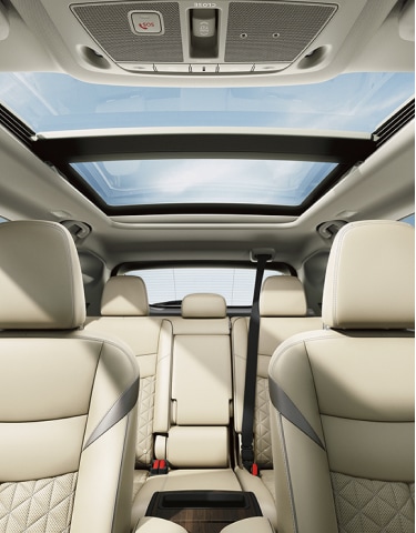 Interior view of the moonroof in the 2024 Nissan Murano 
