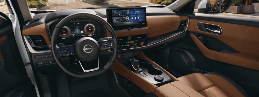 High end dash, steering and touchscreen of 2024 Nissan Rogue