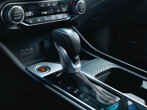 interior view of 2024 Nissan Sentra gear shift