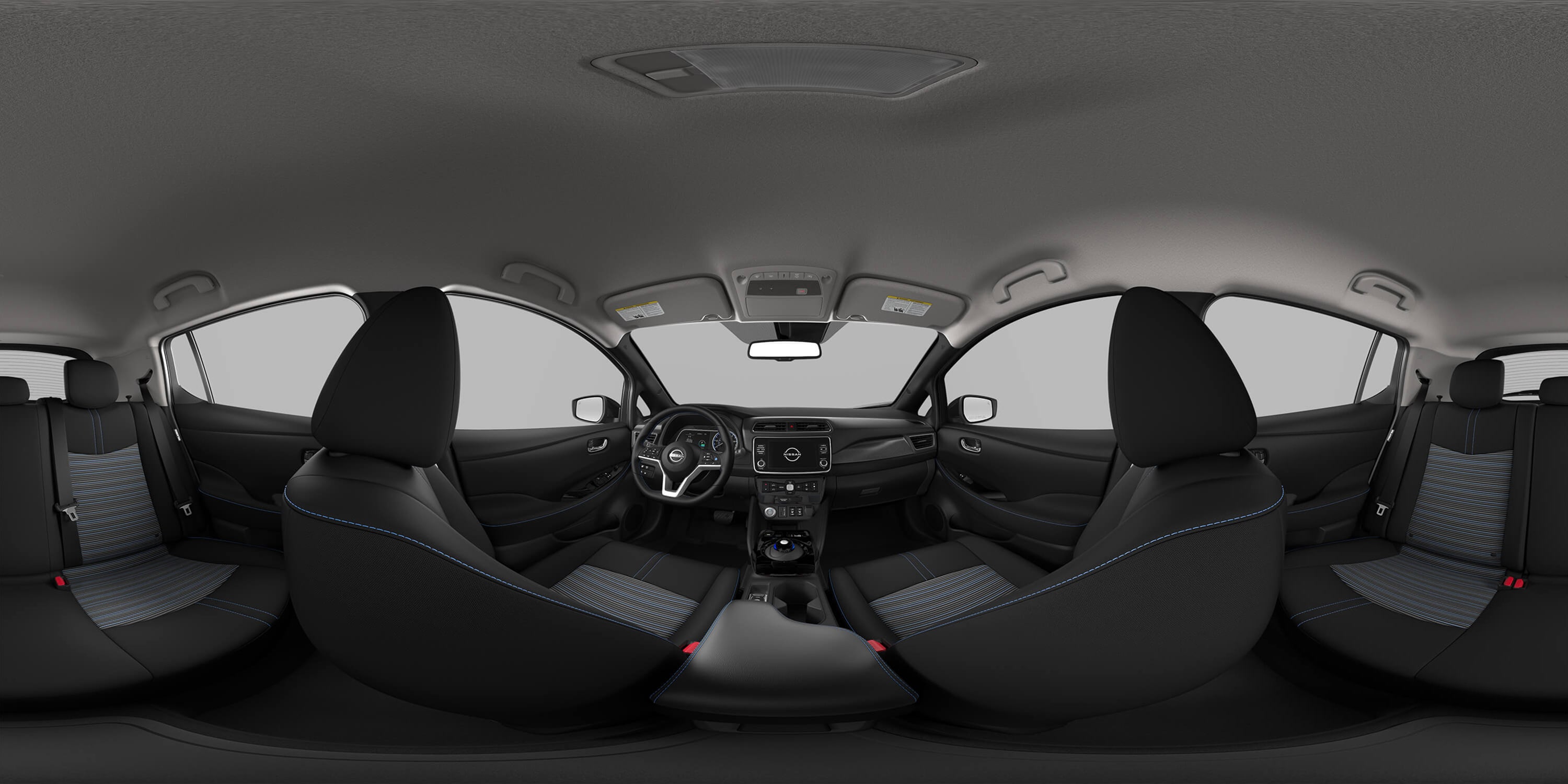 2025 Nissan LEAF interior view of cockpit