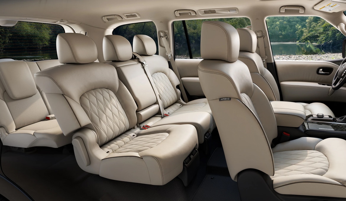 2024 Nissan Armada Interior view showcasing roomy interior