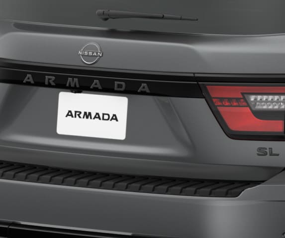 2024 Nissan Armada Midnight Edition rear view showcasing logo